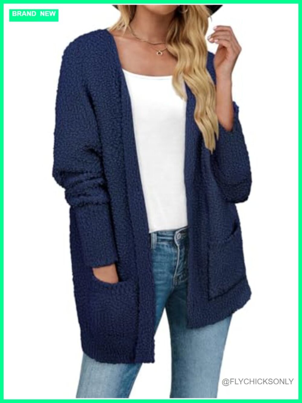 Fuzzy Popcorn Knit Cardigan Open Front Long Sweaters for Fall Winter